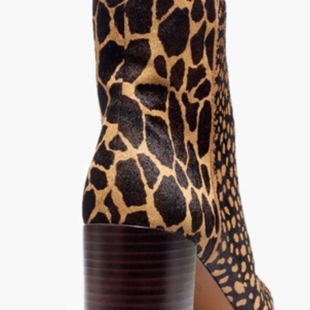 guc madewell fiona Giraffe Print spot mix calf hair toffee multi Boots 7 - Picture 4 of 14